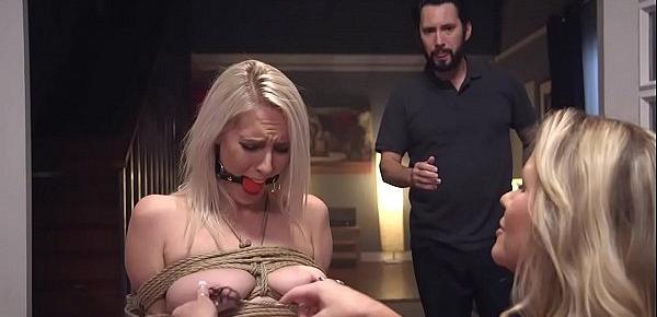  Milf and step dad torments teen